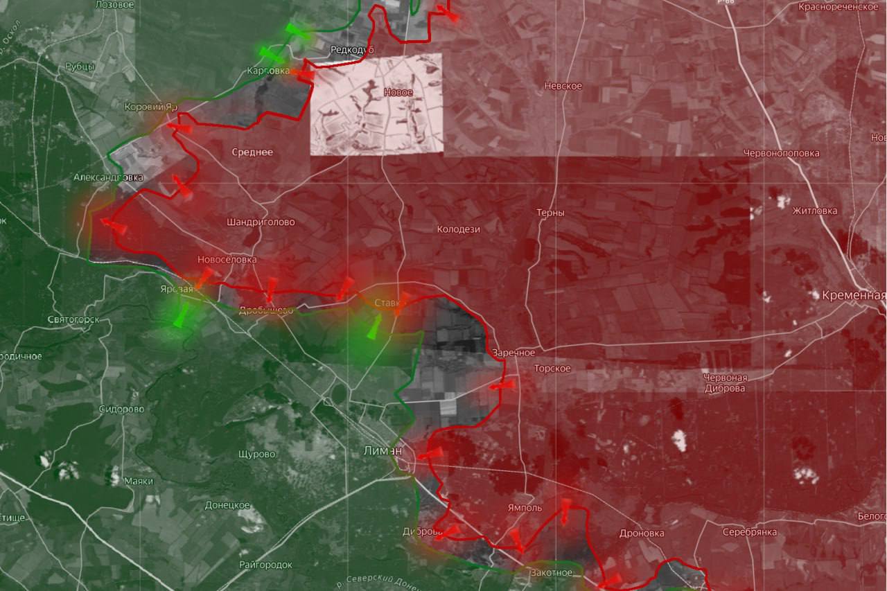 «На Лиманском направлении российские войска закрепились на восточных окраинах одноименного города, а также продвинулись в парке «Святые горы»