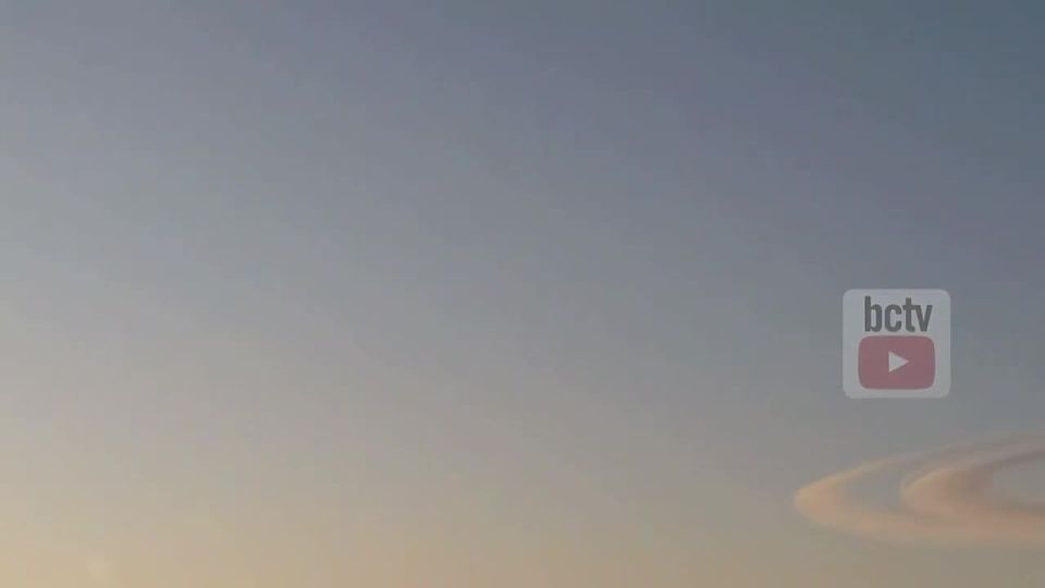 Инверсионный след от ракеты сегодня над Винницей