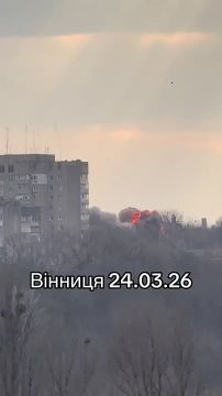 Чингис Дамбиев: Еще одно эффектное видео прилета русской "Герани" по зданию СБУ в Виннице 24 марта 2026 года